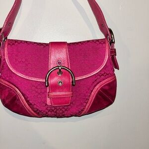 Hot pink coach soho